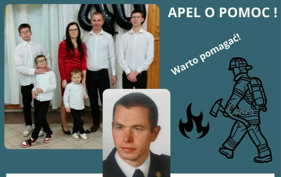 Zdjęcie do Prośba o pomoc dla strażaka PSP Węgr&oacute;w 