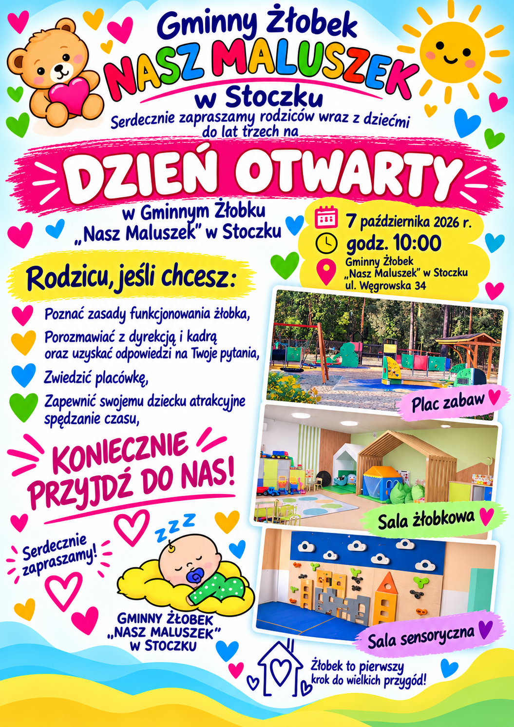 Dzień otwarty w&nbsp;złobku - plakat