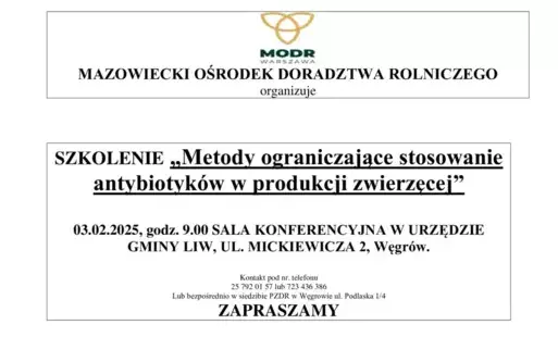 Zdjęcie do Szkolenie &bdquo;Metody ograniczające stosowanie antybiotyk&oacute;w w produkcji zwierzęcej&rdquo;