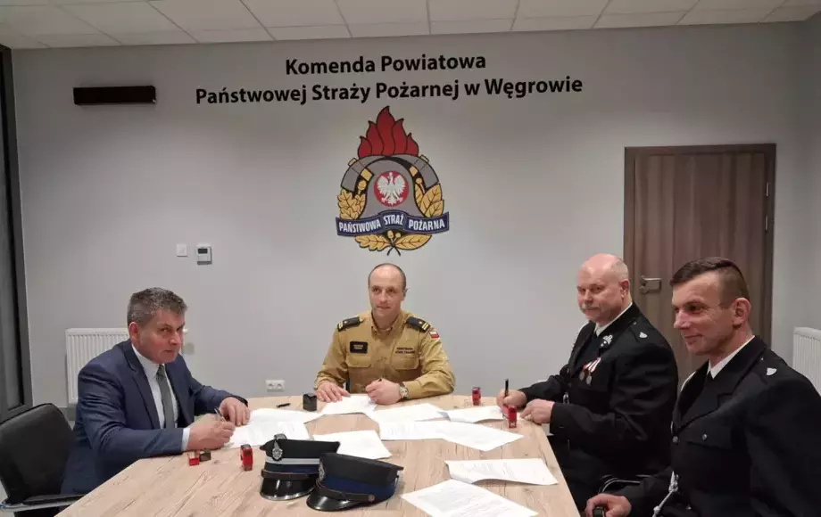 Podpisanie porozumienia w sprawie włączenie jednostki Ochotniczej Straży Pożarnej w Grygrowie do Krajowego Systemu Ratowniczo – Gaśniczego