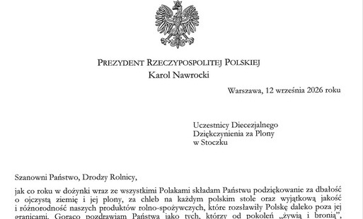 Podziękowania Prezydenta