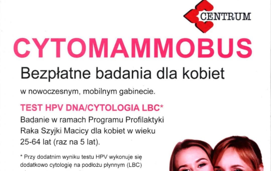 CYTOMAMMOBUS – bezpłatne badania profilaktyczne