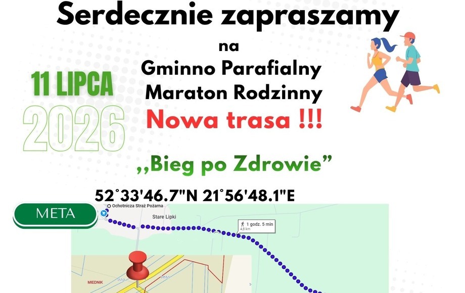 Gminno Parafialny Maraton Rodzinny ,,Bieg po Zdrowie"